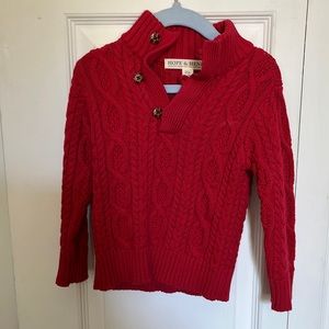 Hope and Henry Cable knit Sweater - gorgeous red!